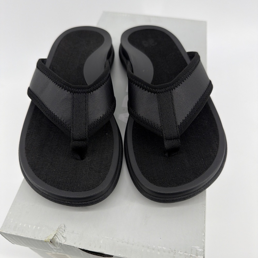 ABEO Maddie 3000 Sandal‎ Shoes Women Size 5 Leather Flip Flop BLK